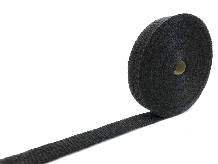 Black 1″ Wide x 50′ Long 1/16″ Thick Exhaust Wrap