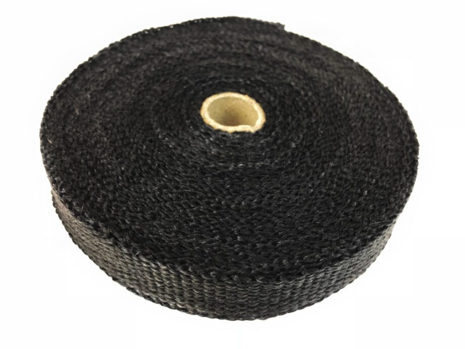 Black 1″ Wide x 50′ Long 1/16″ Thick Exhaust Wrap