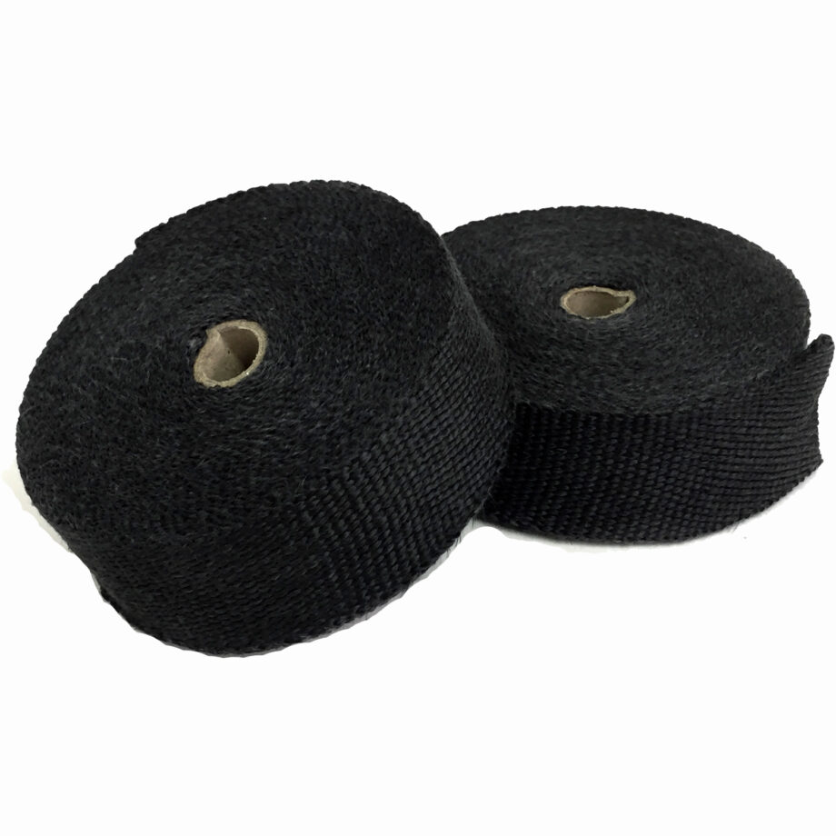 Black 2" Wide x 1/16" Thick Exhaust Wrap