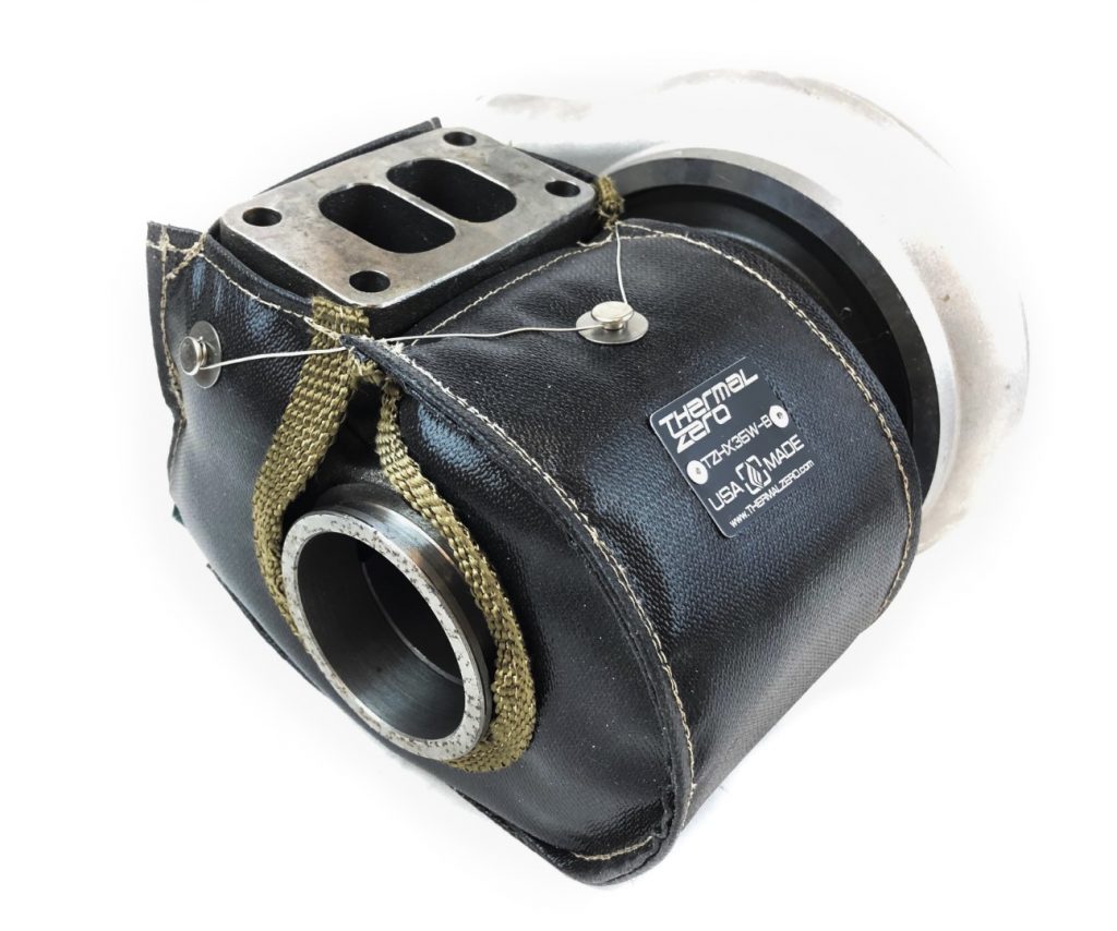 Holset HX35W Turbo Blanket for 9602 Dodge Cummins 5.9L Black